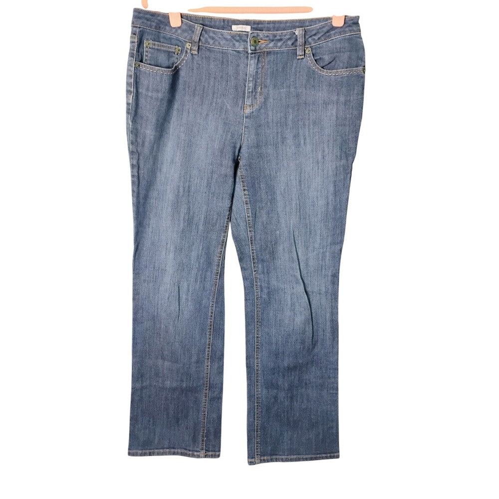 Liz‎ Claiborne Womens Denim Mom Jeans Size 12 Stretch High Waisted Straight Leg